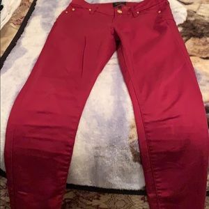 Burgundy jeans